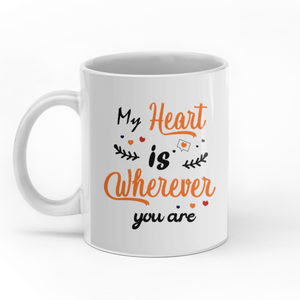 My heart is wherever you are personalised gift customized mug coffee mugs gifts custom christmas mugs