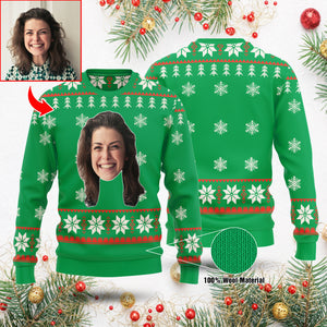 Personalized Christmas Ugly Sweater, Funny Customized Christmas Ugly Sweater, Christmas Family Gift Idea